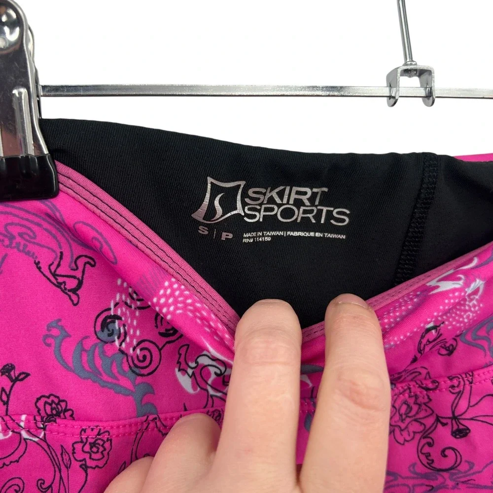 Skirt Sports Y2K Pink Tattoo Print Skort S Athletic Running Tennis Workout Skirt